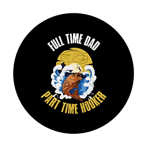 Full Time Dad Part Time Hooker PopSockets Swappable PopGrip, Black - Image 3