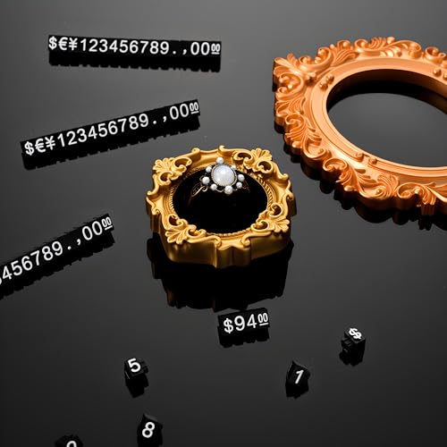 SUQ I OME 50 Sets Price Display Cube Number Letter Price Tag Cube Blocks Adjustable Dollar Display Stand Small Counter Kit for Jewelry Retail Vending Machine Shop Signs - Image 6