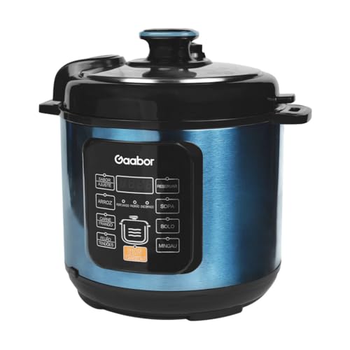 Melhores Panelas de Pressão Elétrica 2025 5 GAABOR PANELA DE PRESSÃO ELÉTRICA 6L 1000W MULTIFUNÇÃO CERAMICA E INOX...
