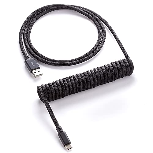 CableMod Classic Coiled Keyboard Cable USB-C zu USB Typ A, Midnight Black - 150cm