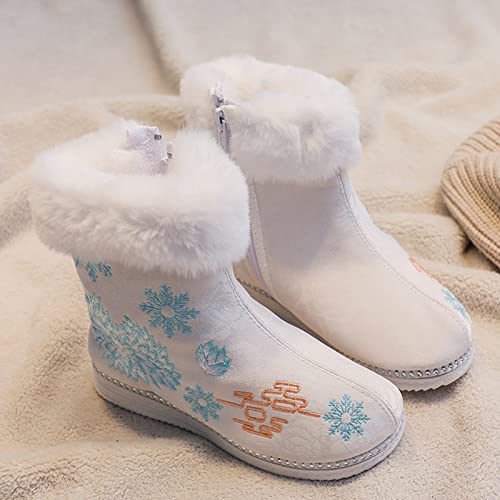 3 to 13 Years Ankle Shoes for Baby Children Warm Cotton Boots Embroidered Boots National Boots Winter Cotton Boots4