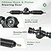 JNDO Go Kart Steering kit 380mm Steering Shaft+340mm Rack and Pinion+300mm Steering Wheel+150mm Steering Column+240mm Tie Rods+80mm Sleeve Suitable for Buggy Quad Go Kart Golf UTV