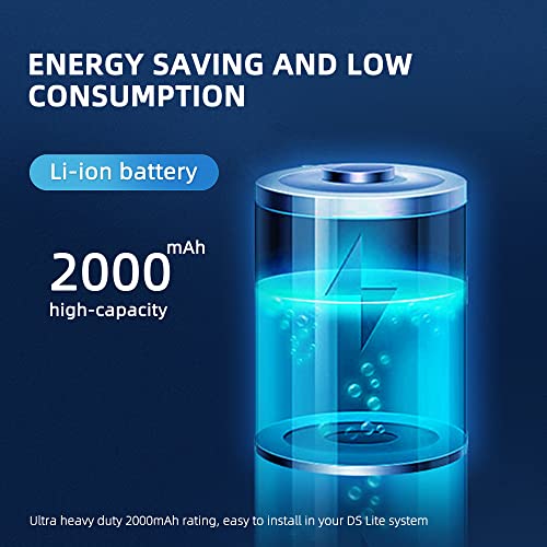 Ds Lite Battery, 2000Mah Rechargeable Lithium-Ion Battery For Nintendo Ds Lite With Tool Pack Kit #TOP5