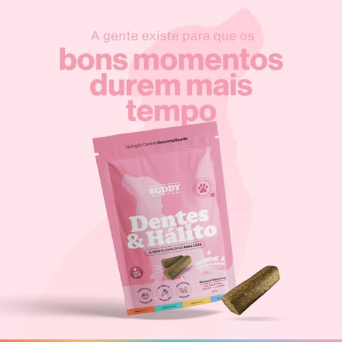 Buddy Nutrition - Dentes & Hálito | 4 Dental Soft Chews | Proteína De Origem Suína | Hexametafosfato