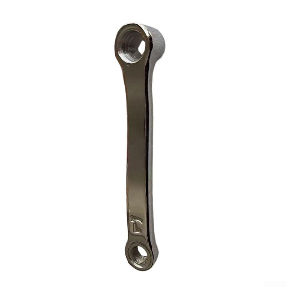 Pedivella in acciaio per cyclette, spaziatura di 152 mm, con foro rombico per pedale filettato M14, coppia di pezzi di ricambio per coppia sinistra e destra, colore argento