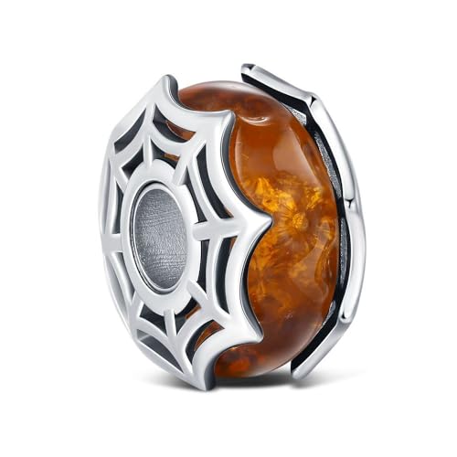 KEQ Murano Glass Charms Bead for Bracelet Original 925 Sterling Silver Butterfly Spider Net Ocean Bead Charm Fit for Pandora Bracelets