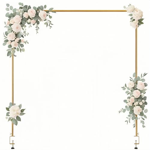Over The Table Rod Stand with Clamps, Adjustable 47"-102" Length Table Hanging Rail, Metal Tabletop Flower Arch Stand for Wedding Birthday Party Balloon Anniversary Christmas Decoration Supplies