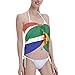 CUTEDWARF Flag of South Africa Women Short Wrap Skirt Sexy Bikini Dress Beach Apron Swimsuit Shawl Sarongs Black