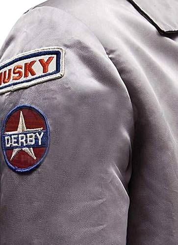 Men's Death Proof Bomber Jacket – Kurt Russell Stuntman Mike IcyHot Lightweight Satin Movie Jacket | 70s Retro Film-Inspired Outerwear (XL) - Image 4