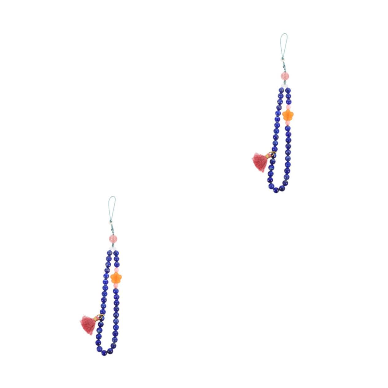 VILLCASE Cadena de Teléfono Tejida Mano Retro Lanyard de Teléfono para Mano Cordón Decorativo para Móviles y Accesorios