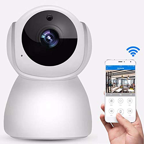 WLAN Babyphone,Weitwinkel,Mini Kamera，üBerwachungskamera, Nachtsicht, CCTV, Wetterfest, Bewegungsmelder,1080psmart Home, Weiß