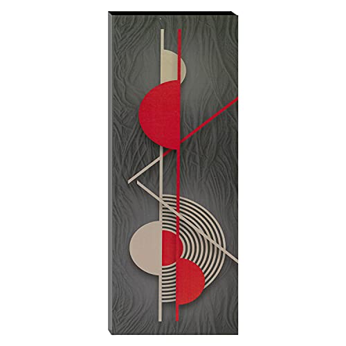 Image of Indianara Set of 3 Abstract Circles and Lines Art MDF Art Painting (3723FL) without glass 4.5 X 12, 9 X 12, 4.5 X 12 INCH