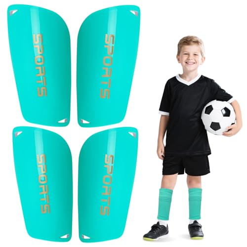 2 Pairs Kids Soccer Shin Guards Slip-in Youth Shin Pads for Boys Girls, Lightweight PP+EVA Soccer...