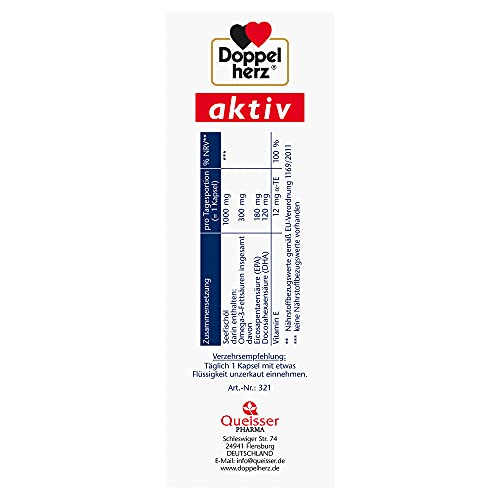 ایگرد | قیمت و خرید Doppelherz Seefischöl Omega-3 1000 – Für eine  herzgesunde Ernährung – 80 Kapseln