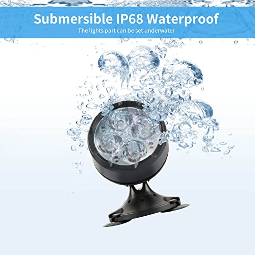 Underwater Pond Lights Rgb Led Outdoor Spot Lights, Ip68 Waterproof Color Changing Spotlights Garden Lawn Fountain Light, Decorate Pool Pond Tree Flag Landscape Lighting With Spiked Stand, 1 In Set #TOP1