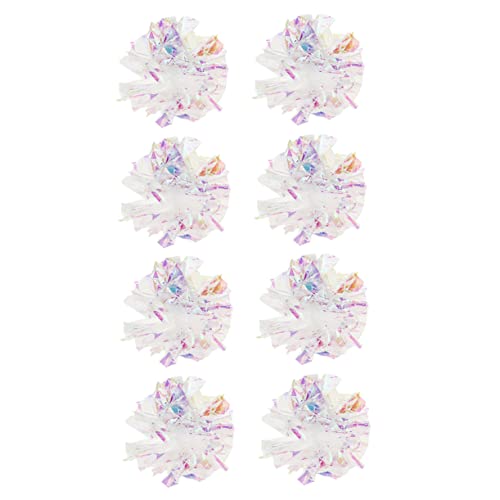 Abaodam 8pcs Crinkle Sound Balls for Cats Teasing Balls to Stimulate Play and Reduce Furniture Scratching Pet Present for Cat Owners Random Color