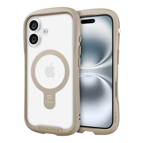 Coque transparente iPhone 16 anti-choc en verre trempé beige iFace