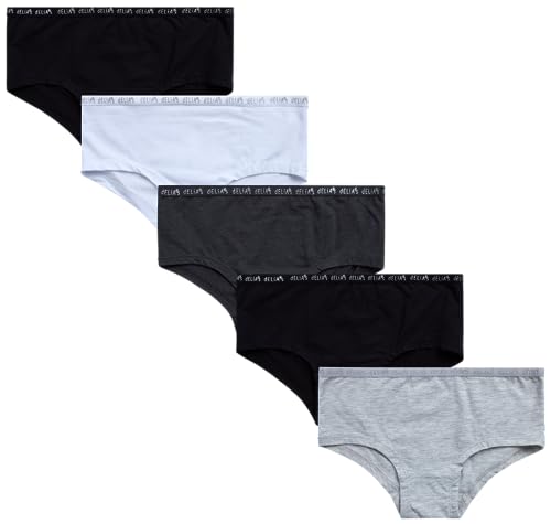 dELiA*s Girls’ Underwear – 5 Pack Stretch Cotton Boyshort Panties (6-14)