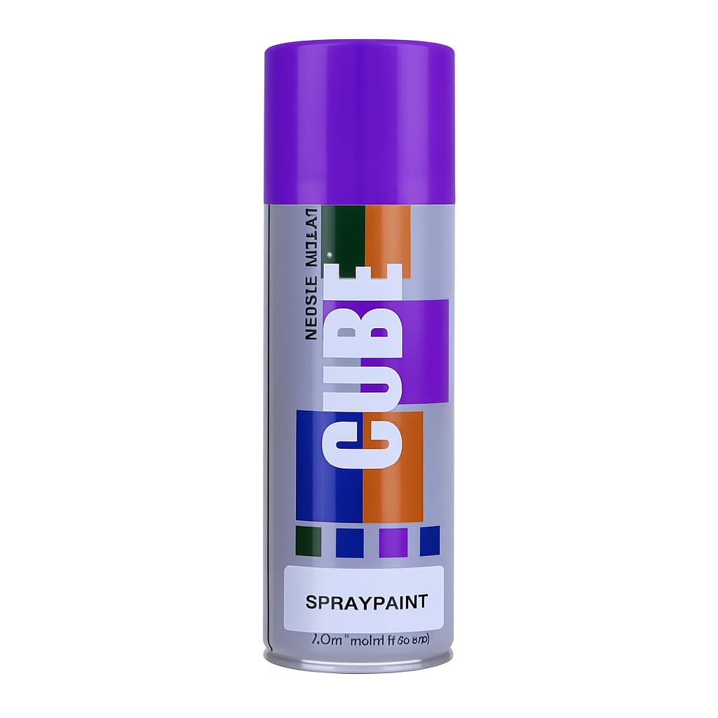 Cube Purple Spray Paint | 400 mL | for Metal, Plastic, Wood, Car & Bike | Fast Drying, Brilliant Finish, No CFCs, Interior & Exterior Use-image-49