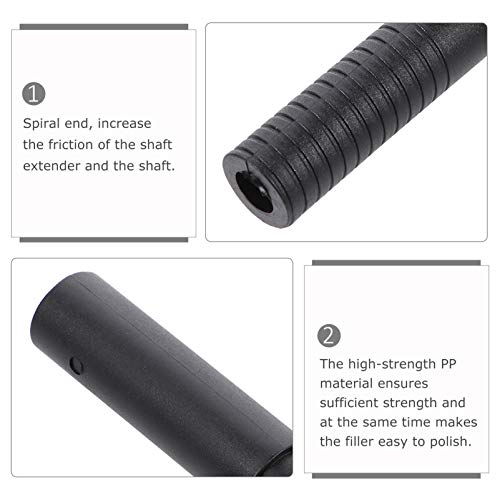 BESPORTBLE Extensão de Eixo para Eixos de Ferro Grafite 2Pcs