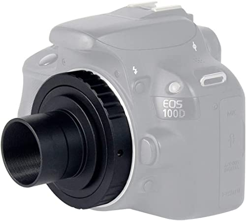 Image of T2 T Ring Adapter and T Adapter 1.25' Metal for All Canon EOS Standard EF Lenses and Telescope Microscope Camera Astrophotography Accessories