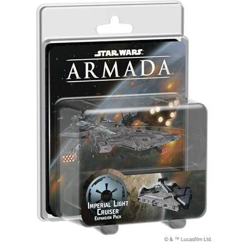 Star Wars: Armada Imperial Light Cruiser EXPANSION PACK - From Star Wars Rebels! Tabletop Miniatures Strategy Game for Kids & Adults, Ages 14+, 2 Players, 2 Hour Playtime, Made by Atomic Mass Games Star Wars: Armada Imperial Light Cruiser EXPANSION PACK - From Star Wars Rebels! Tabletop Miniatures Strategy Game for Kids & Adults, Ages 14+, 2 Players, 2 Hour Playtime, Made by Atomic Mass Games