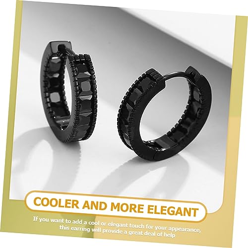 Holibanna Pretas 1 Par brincos redondos originarias original brincos na moda brincos masculinos brin