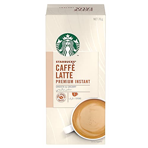 Image of STARBUCKS Caffe Latte Premium Instant Ground Coffee Mixes Box - 20 Gm