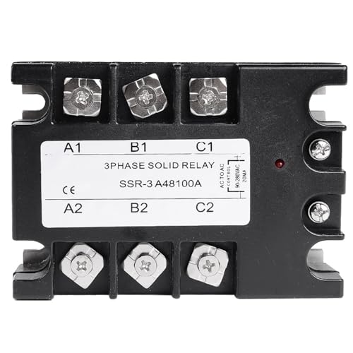 Relais statique triphasé SSR 80A avec couvercle de protection commutable en AC - 6