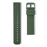 Wristology Quick Release Easy Change Replacement Soft Silicone Rubber Watch Band Strap for Men Women 20mm (Army Green)