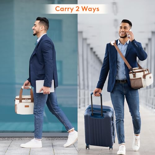 Image of Lifewit Medium Lunch Bag, Insulated Lunch Box, Soft Cooler Cooling Tote for Adult Men Women, Beige 12-Can (9L)