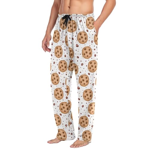 Laprad Men's Cookies Pajama Pants Lounge Pjs Bottoms Soft Sleep Pant with Pockets Drawstring4