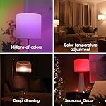 GE Cync A19 Smart LED Light Bulbs, Room Decor Aesthetic Color Changing WiFi Lights, LED Indoor Light Bulb, Compatible with Alexa and Google (2 Pack) - Image 5