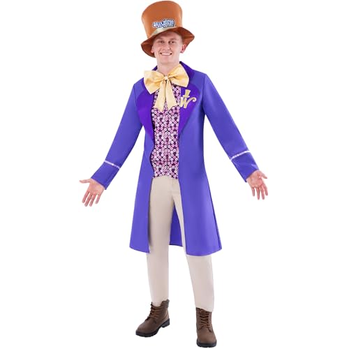 Rubies Official WB Willy Wonka Costume Adults Fancy Dress Size Large L Halloween