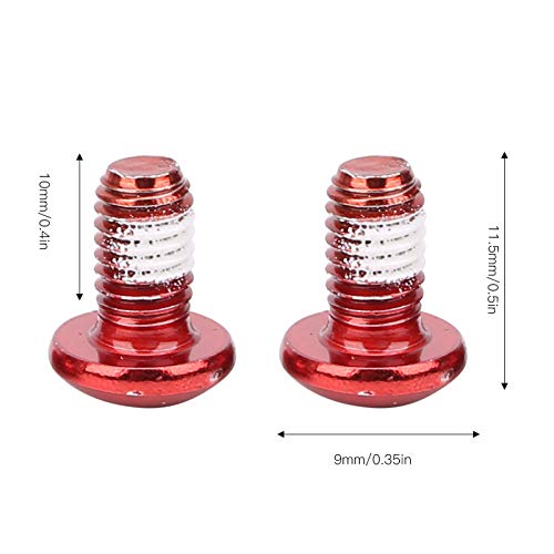 24 Pcs Bike Disk Brake Bolts T25 Colorful Bicycle Disc Brake Screws M5 x10mm/0.4in Steel Wear Resistance Disc Brake Rotor Bolts (red) - Image 2
