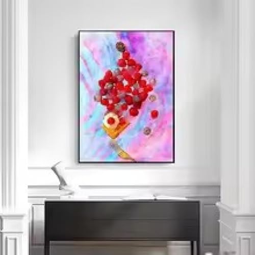 Impression sur toile de fruits avec cadre élégant XBTYKPB