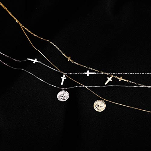 Varitystore Doppia Collana Femminile Croce