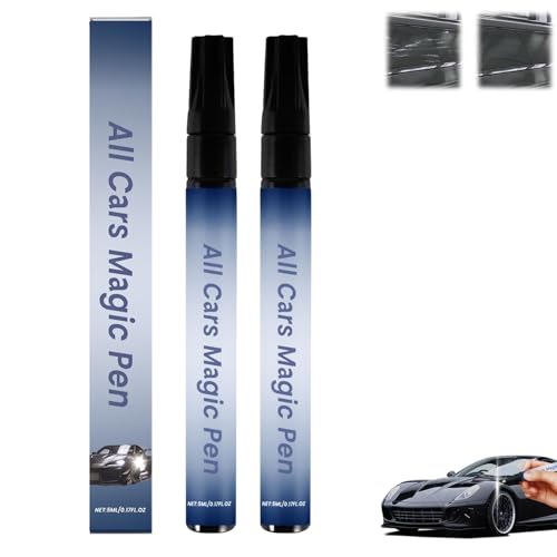 All Cars Magic Pen for Car Scratches Car Scratch Remover Magic Car Scratch Removal Pen Touch up Paint Car Paint Scratches Quick Repair for All Car Colors (2PCS)
