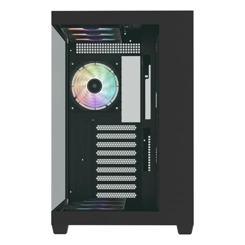Image of GALAX HOF ALLSYNQ Dual-Chamber ATX Mid-Tower Computer Case /Gaming Cabinet with 270 View preinstall 7 ARGB Fans | Support E-ATX, ATX, M-ATX, Mini-ITX -PC CASE Black