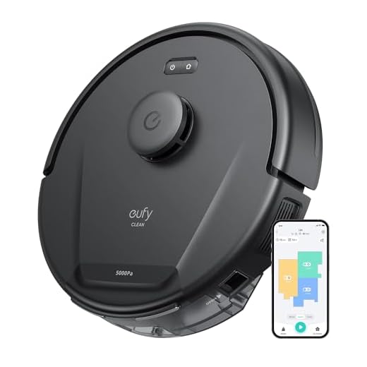 eufy Aspirador de pó robô Clean L60, sucção ultra forte de 5.000 Pa e navegação a laser iPath para limpeza profunda de pelos do chão
