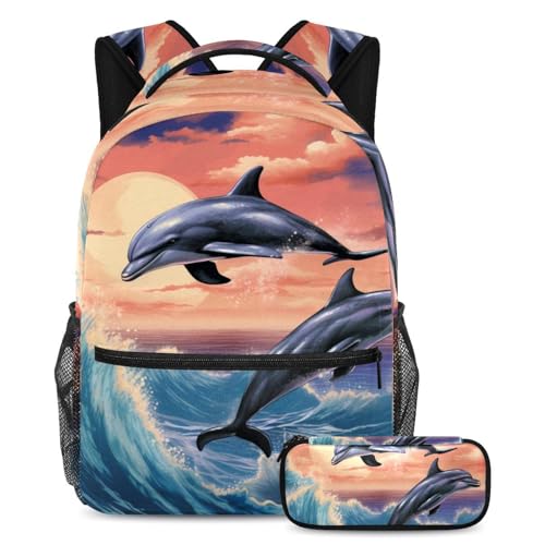 Cartable baleine grande capacité sac à dos ado trousse école