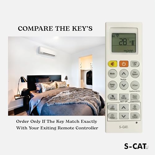 Image of S-CAT AC Remote No. 36P (No Backlight), Compatible /Replacement for LG AC Remote Control (Exactly Same Remote Will Only Work, Contact Customer Care for Order)