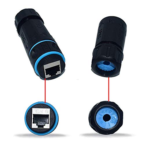 PENGLIN 2PCS Shielded RJ45 Waterproof Panel Mount Connector IP68 Cat5/5e/6 8P8C Ethernet LAN Cable Coupler Female to Female Outdoor Network Adapter - Image 4