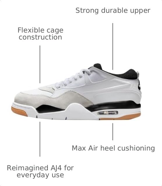 Image of Air Jordan 4 RM Men's Shoes (FQ7939-004, Black /White)
