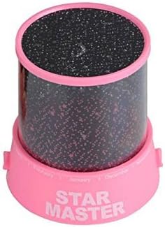 Generic Colorful Twilight Romantic Sky Star Master Projector Lamp Starry LED Night Light Kids Bedroom Bed Light for Christmas Light (Pink) Color: Pink, Model: