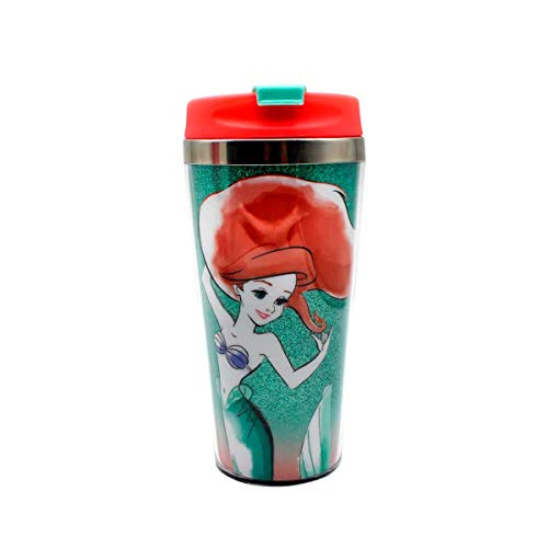 Copo Térmico com Glitter Ariel a Pequena Sereia
