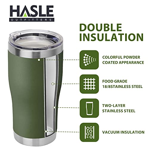 Image of 20 oz 6 Packs Wholesale in Bulk Insulated Stainless Steel Tumblers Reusable Coffee Travel Mugs with Lid Hot n Iced Cups, Double Wall Blank Vacuum Metal Thermal Women Men (Half A Dozen, Army Green)