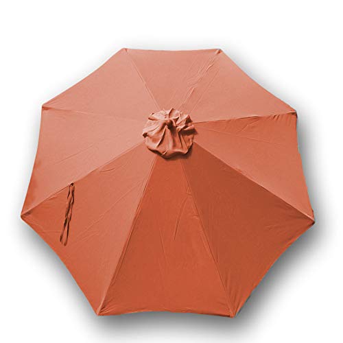 Formosa Covers 11 Foot 8 Ribs Replacement Umbrella Canopy for Outdoor Octagonal Market Patio (Canopy ONLY) (Terra Cotta)