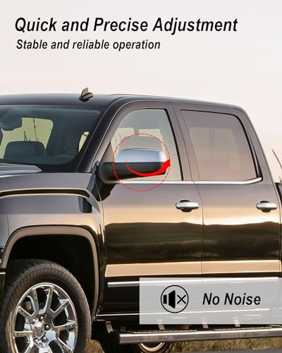 AUEREX Power Folding Door Mirror Motor Left Right Fit for GMC Sierra Yukon, Cadillac Escalade, Chevrolet Silverado Suburban Tahoe 2007 2008 2009 2010 2011 2012 2013, Replace GM0817558 20756891 - Thumbnail 5