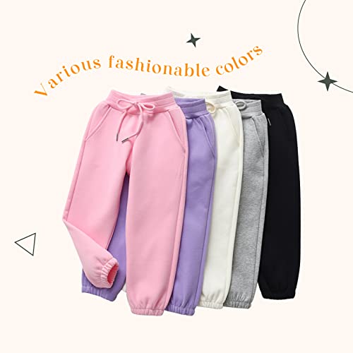 Mud Kingdom Boys Girls Jogger Pants Elastic Waist Cotton Casual Sweatpants with Pockets2